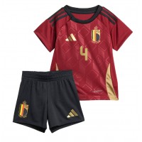 Camisa de time de futebol Bélgica Wout Faes #4 Replicas 1º Equipamento Infantil Europeu 2024 Manga Curta (+ Calças curtas)